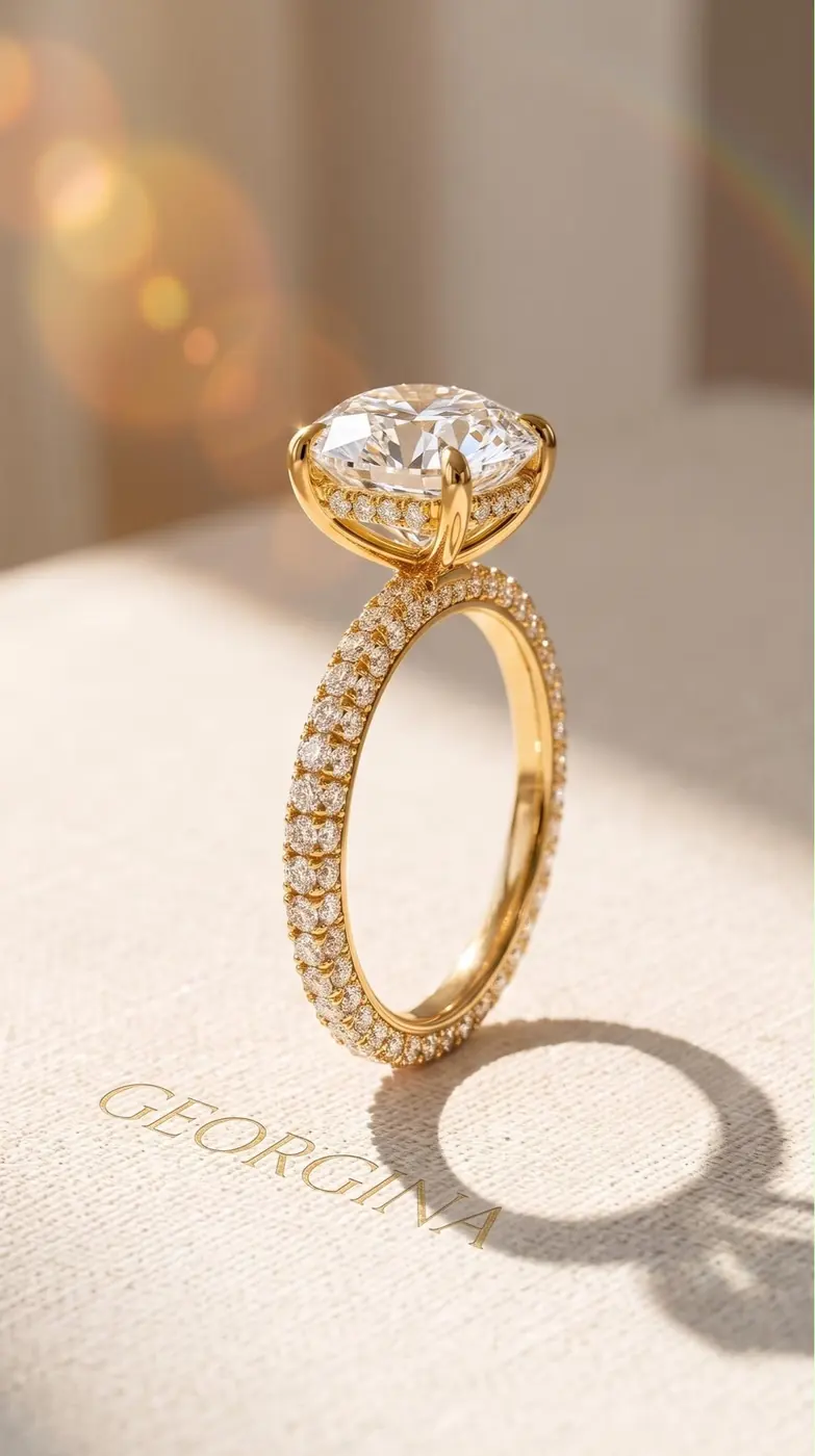 Gold solitaire ring